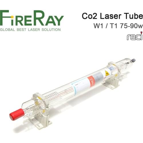 FireRay Reci W1/T1 75W CO2 Laser Tube Wooden Case Box Packing Dia. 80mm 65mm for CO2 Laser Engraving Cutting Machine