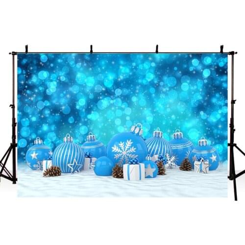 Winter Snowflake Light Bokeh New Year Baby Photography Backgrounds Customized Photographic Backdrops For Photo Studio