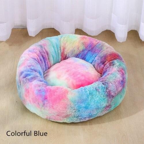 Dog Bed Deep Sleep Plush Round Dog Kennel Cat Nest Autumn Winter Pet Nest Pad Cat Bed Winter Supplies