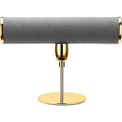 Microfiber Bracelet Chain Watch T-Bar Rack Jewelry Hard Display Stand Holder Jewelry Organizer Display Stand