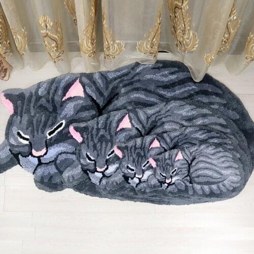 3D Cute Pet Cat Carpet Doormat For Entrence Door Anti Slip Cat Door mat Outdoor Floor Mat Kid Room bedside Carpet