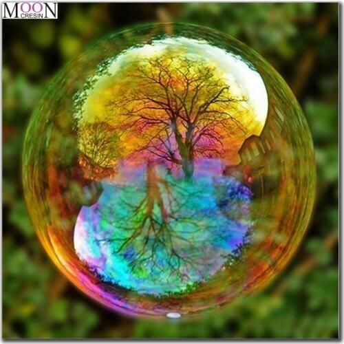 MOONCRESIN Diy Diamond Painting Cross Stitch Four Seasons Tree In The Earth Diamond Mosaic Full 3D Diamond Embroidery Decoration