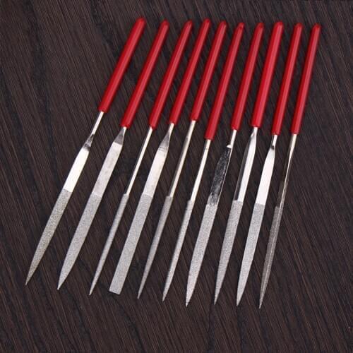 Musical Instruments 10Pcs Guitar Violin Zither Diamond File Needle Handle Durable Files Instrument DIY