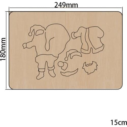 2021 New Christmas Santa Claus cutter Cutting Die Mold Diy Scrapbook Decoration Wooden Knife Mould Suitable For Fustelle