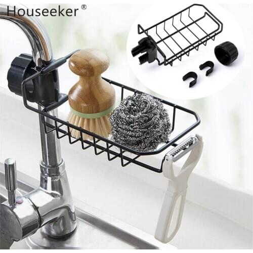 New Stainless Steel Kitchen Sink Faucet Storage Rack Organizer Sponge Soap Cloth Towel Holder-Shelf Bathroom Kitchen Dish Rack