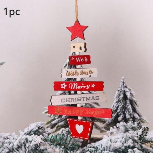 Snowflakes Elk Wood Craft Pendants Christmas Tree Ornaments Home Hanging Decor Christmas Decorations for Home Navidad 2021