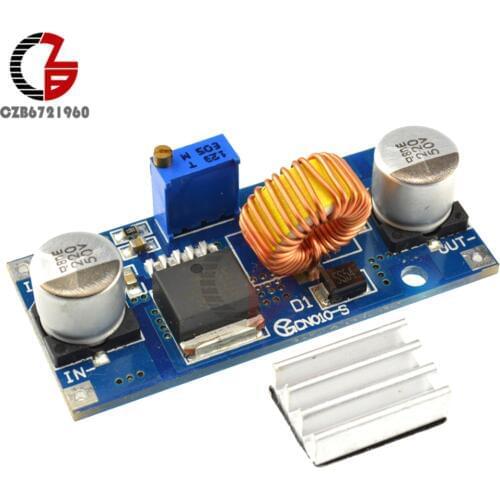 5A LM2596 Adjustable DC-DC Step Down Buck Converter Power Transformer Charging Supply with Heat Sink XL4015 DC 5V 12V 24V