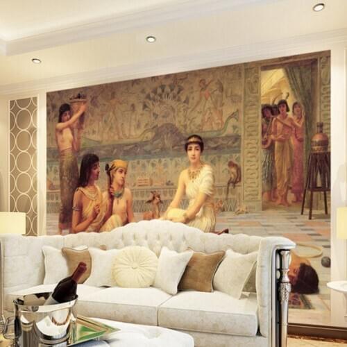 Drop Shipping Photo Wallpaper Colorful Classical Character Oil Painting Background Wall Living Room Decoration Wallpaper Mural