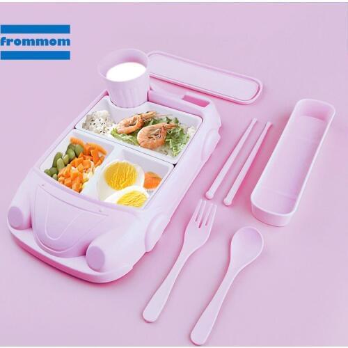 Christmas Presents for Kids Bamboo Dinner Cutlery 4shared Dip Clip Dish Tableware Children Dinner Superbowl Healthy Eating