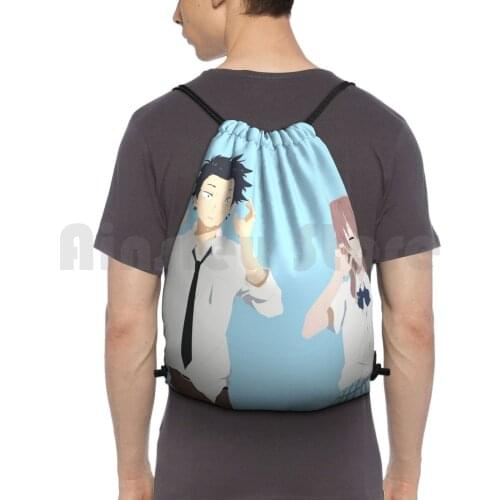 Koe No Katachi-A Silent Voice Best Couple Backpack Drawstring Bag Riding Climbing Gym Bag Koe No Katachi A Silent Voice Koe