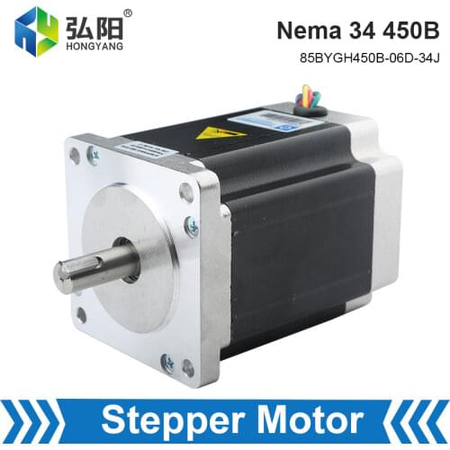 Nema 34 Stepper Motor 2 Phase 6.8N 5A 450B Servo Motor 4 Lead Cable For 3D Printer CNC Engraving And Milling Machine