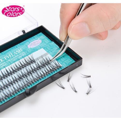 NEW Natural Thickness Dovetail Silk Eyelash Individual Lashes for Professional Eyelash Extension