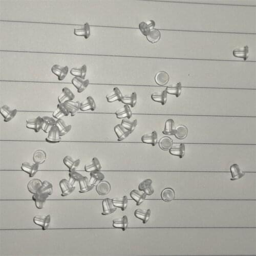 100,000PCS DIY Accessories Rubber Earrings Back Plug Jewelry Found To Make Back Silicone Round Earplug Cap Earrings