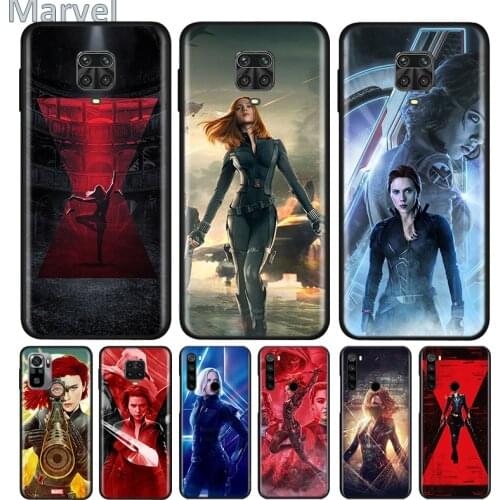 Silicone Cover Black Widow Movie For Xiaomi Redmi Note 10 10S 9 9S Pro Max 9T 8T 8 7 6 5 Pro 5A 4X 4 Phone Case
