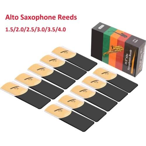 Reeds Alto Saxophone Reed Size #1.5-4.0, Box of 10- size optional ~ Click for