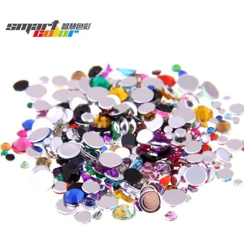 Smart Color Acrylic Rhinestones Normal Colors Mixed Colors Shoes Clothing Decorations Fashion Nail Art Decorations Small Pack