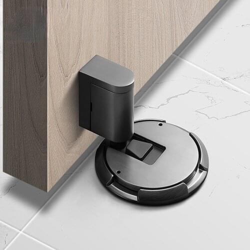 Windproof Mechanical Self-Locking Door Stopper With Adjustable Height Concealment Hole Mounting Heavy Duty Door Stopper Hardware