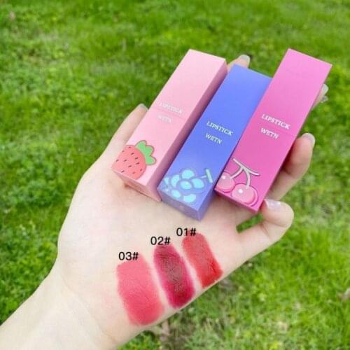 3pcs/set Liquid Lipstick Matte Velvet Lip Stick Long Lasting Creative Pink Girl Cigarette Tube Lip Gloss Lip Cosmetic