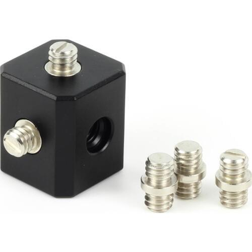 1/4" Bracket polyhedron Cubic Mount Cube Stand Support fr Tripod Camera Rig Cage LED Light Bouncer Diffuser DIY