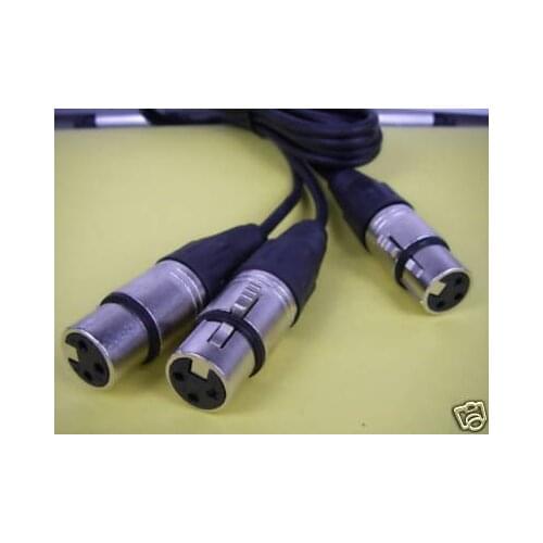 20 XLR Female to Two 2x XLR Female Adapter Y Cable KKK
