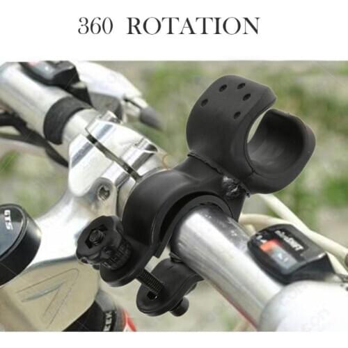 360 ° Rotating Bike Light Clip Rack Bicycle Flashlight Holder Bicycle Torch Lamp Headlight Bracket Bike Accessoies Bicycle Parts