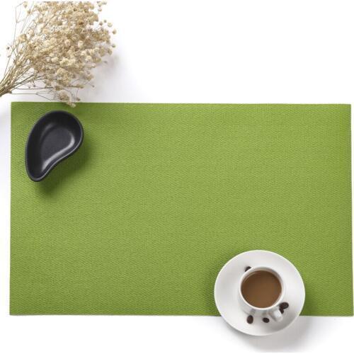 4pcs/lot PVC Minimalist Table Mat Rectangle Placemats Waterproof Tablecloth Coaster Pad Heat Insulation Dinner Table Pad 45x30cm