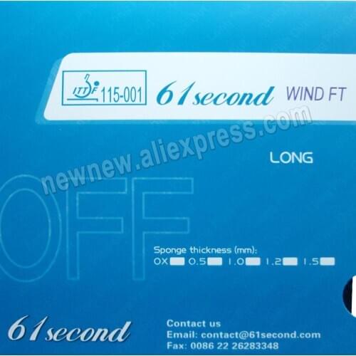 61second wind FT OFF Long Pips-out Table Tennis PingPong Rubber
