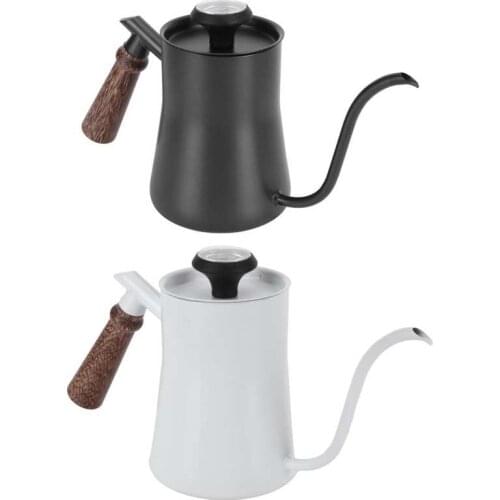 650ml Hanging Ear Hand Coffee Pot Stainless Steel Drip Type Coffeeware Tool with Thermometer