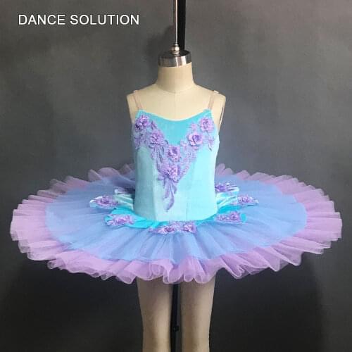 Velvet Bodice Pre-professional Ballet Tutu Pancake Dance Tutu for Child & Women Ballerina Solo Costumes Princess Dress BLL140