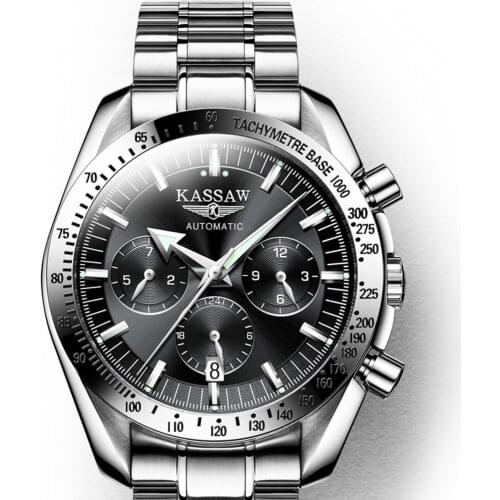 Mens Automatic Watches Sports Mechanical Wristwatch Seagull St2868 Movement Stainless Steel Sapphire Crystal Luminous Clock 2021