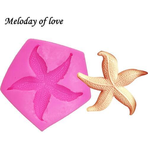 Starfish soap making mould chocolate cake decorating tools DIY sea star fondant silicone mold baking tools for cakes T0412