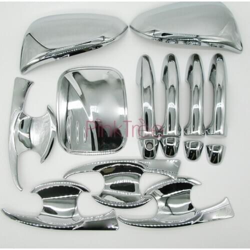 For Toyota Hilux Revo 2015 2016 2017 Chrome Door Handle Cover Door Bowl Cover Side Mirror Cover Fuel Tank Cover Car Accessory