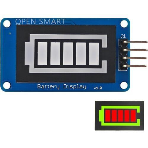 Battery Display Battery Style Digital Tube LED Battery Level Display Module for Arduino / AVR / ARM / PIC