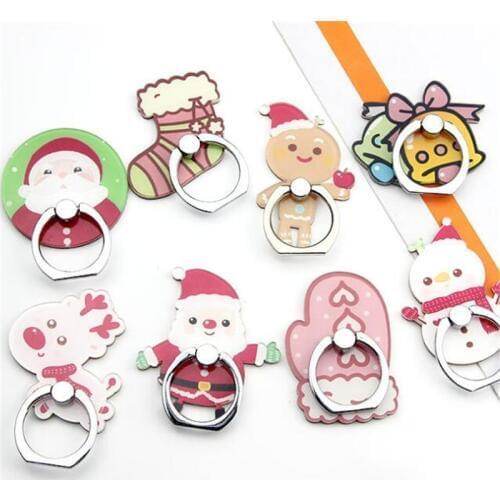 360 Degree Santa Claus Elk Finger Ring Holder Phone Stand Holder Mobile Phone Holder Stand For iPhone All Smartphone