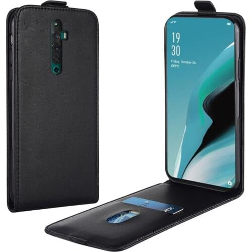 Flip Up and Down Leather Case for OPPO Reno2 Z PEDM00 CPH2207 CPH2145 Vertical Cover for OPPO Reno 2Z Case Phone Bag
