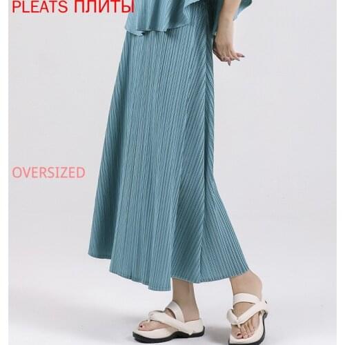 Summer New Fashion High Waist Skirt Miyake Drape Temperament Slimming Sense Women Wear PLEATS Skirt