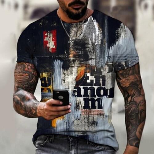 American Graffiti Loft Style Printed T-shirt Mens Short Sleeve Round Neck Fashion Casual Retro T-shirt Men Tees Xxs-6xl
