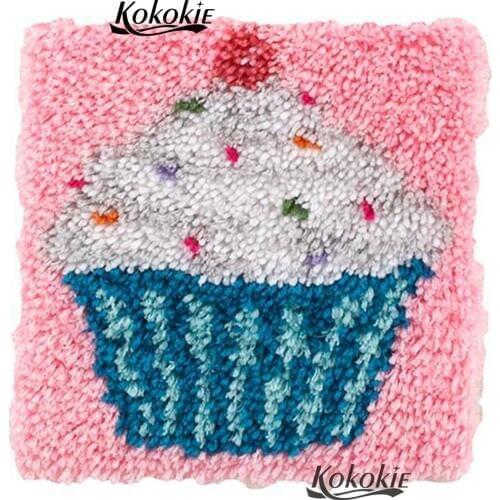 Embroidery thread latch hook rug kits Cake cup Patchwork Pillowcase Cross-stitch Needlework diy 3d cushion blanket