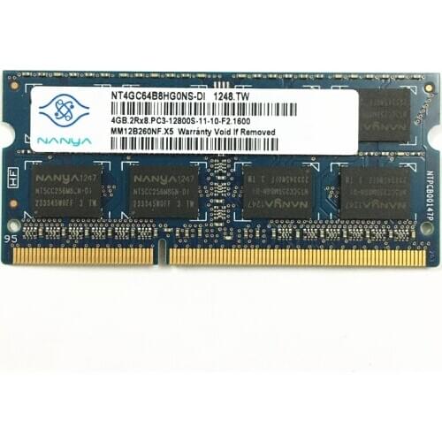 Nanya RAMs DDR3 4GB 1600MHz 4GB 2RX8 PC3-12800S lapptop memory