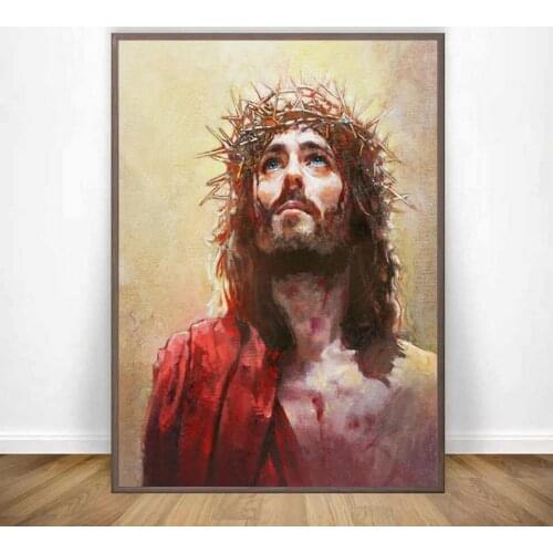 Christian Wall Art Canvas Printed 1 Panel Jesus Painting Home Decor Modern Religion Pictures Modular Frame For Hallway Poster