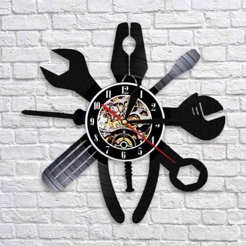 Car Detailing Car Garage Wall Clock Auto Repair Wall Art Car Service Mechanic Garage Salon Vinyl Record Clock for Car Repair Man