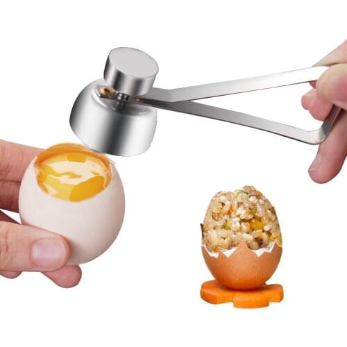 Stainless Steel Egg Scissors Eggshell Cutter Egg Topper Shell Opener Cracker Kitchen Gadgets Baking Tools Egg Sheller Family