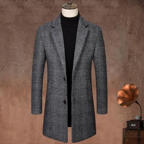 SATRA new arrival Autumn and winter wool casual trench coat men,mens single-breasted long jackets