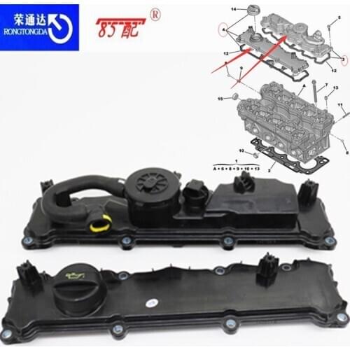 Original brand new valve cover with cushion Intake cover 9800522880 9806623080 for Peugeot 308 408 Citroen C4 DS4 DS5 1.8 EC8
