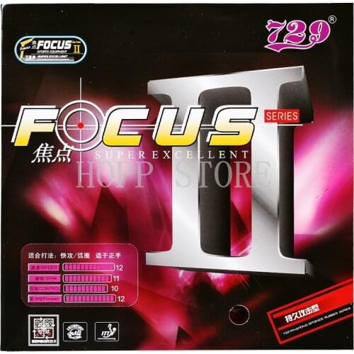 Original RITC 729 Friendship FOCUS II FOCUS2 Pips-in Table Tennis Rubber Ping Pong Sponge