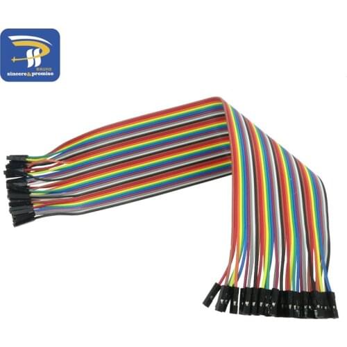 40pcs/lot 30cm 1p-1p Famale to Female Dupont Line Jumper Wire Dupont Cable for arduino Diy Kit