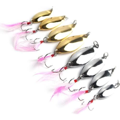 5/10/15/20G Metal VIB Fishing Lure Vibration Spoon Lure Crankbait Bass Artificial Hard Baits with Feather Cicada VIB tackle