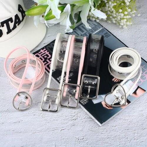 Waist Belts Women Resin Transparent Long Belt Adjustable Waist Dress Band Belt Heart Buckle Cinturon Mujer Cinturones Para