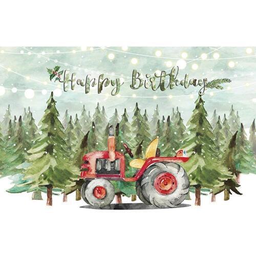 Christmas trees car Photography Backdrops Party newborn children Photo Background happy birthday Photo Booth Props