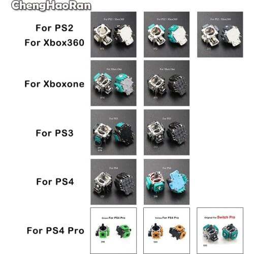 ChengHaoRan 10pcs 3D Analog Joystick Grips Stick for Dualshock 2 3 4 PS2 PS3 PS4 Switch Pro Controller For Xbox 360 Xbox One